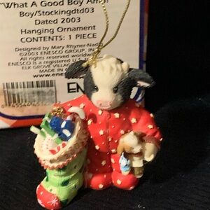 Mary Moo Moos Good Boy Hanging Ornament